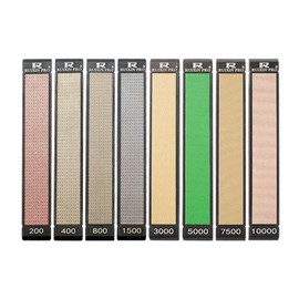 RUIXIN PRO 8PCS Diamond Sharpening Stones, Professional Whetstone Kit #200#400#800#1500#3000#5000#7500#10000 Grit for Kitchen Outdoor