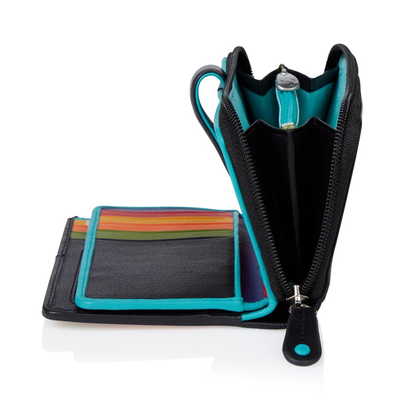VISCONTI Bifold Leather Women's Purse Colorado Combination Leather Multicoloured Purse