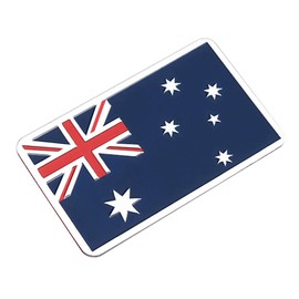 SUPVOX Australia Car Emblem Sticker - Rectangular Aluminum National Flag Badge for Vehicle Decoration, Easy to Install, Durable and Fade-Resistant