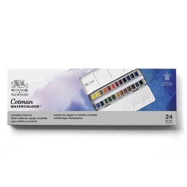 Cotman - Metal Sketchers Water Colour Box 24 Half Pan