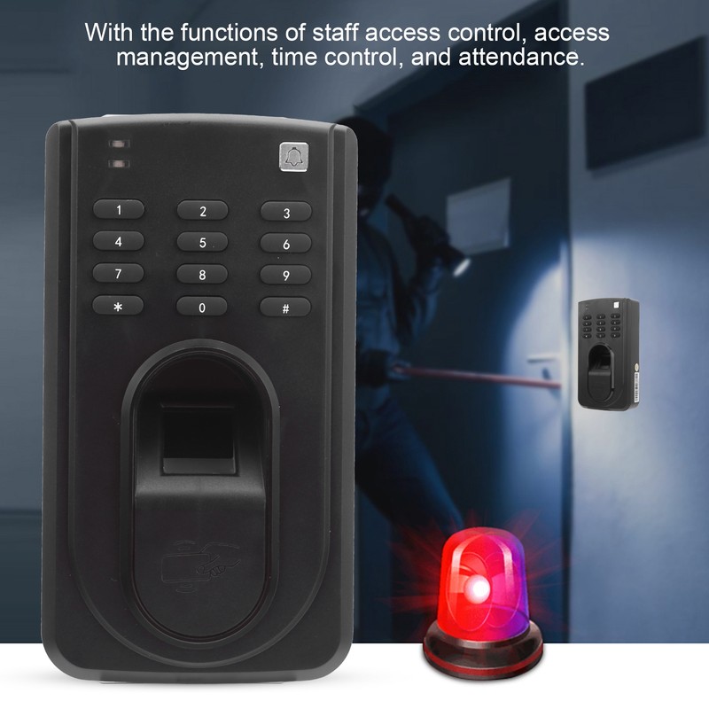 125KHz RFID Time Attendance Fingerprint Password ID Card Recognition Access