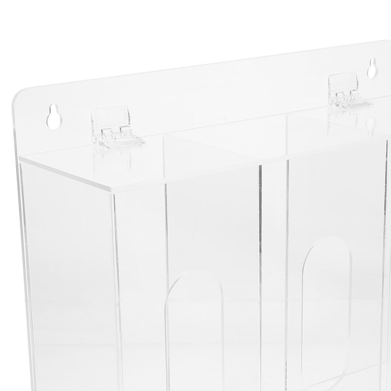 iplusmile Face Mask Dispenser 3 Grid Acrylic Glove Box Holder