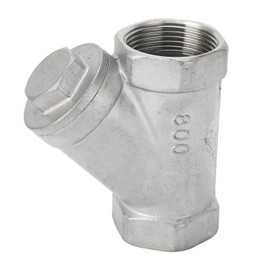 Y Strainer, 1‑1/4 Inch DN32 Thread Stainless Steel Y Shaped Filter Valve Connector for Water Oil Gas