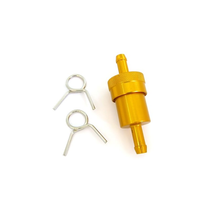 Gold Anodized Aluminum Fuel Filter - 5/16"