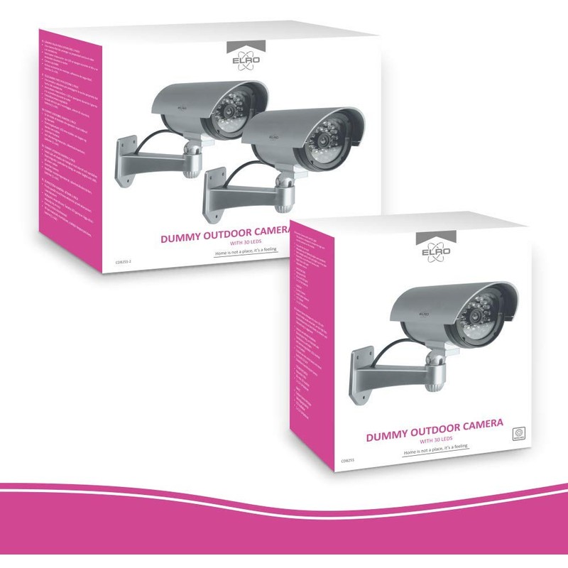 ELRO CDB25S-2 Outdoor Dummy Surveillance Camera with LEDs Pack of