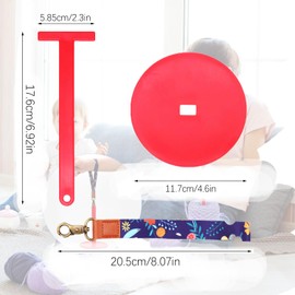 Wrist Yarn Holder, Large Portable Yarn Holder with Wrist Strap,Yarn Organizer Holder Spinner Organizer Knitting Supplies Gift for Crafting Lovers (Red)