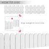 Evelyne Garden Border Edging: Wooden Fence Design - 16pcs White