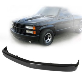 Perfit Liner New Black Steel Front Bumper Face Bar Compatible for 1988-2000 C/K 1500 2500 3500 Tahoe Blazer Suburban Pickup Truck Fits 15607509 GM1002168