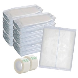 ABD Combine Abdominal Pads 8x10 [40 Pack] High Absorbency Sterile Individually Wrapped 8''x10'' Non-Adherent Absorbent Post-Op Surgical Gauze for Heavy-Draining Trauma and First Aid Wound Dressing (2)