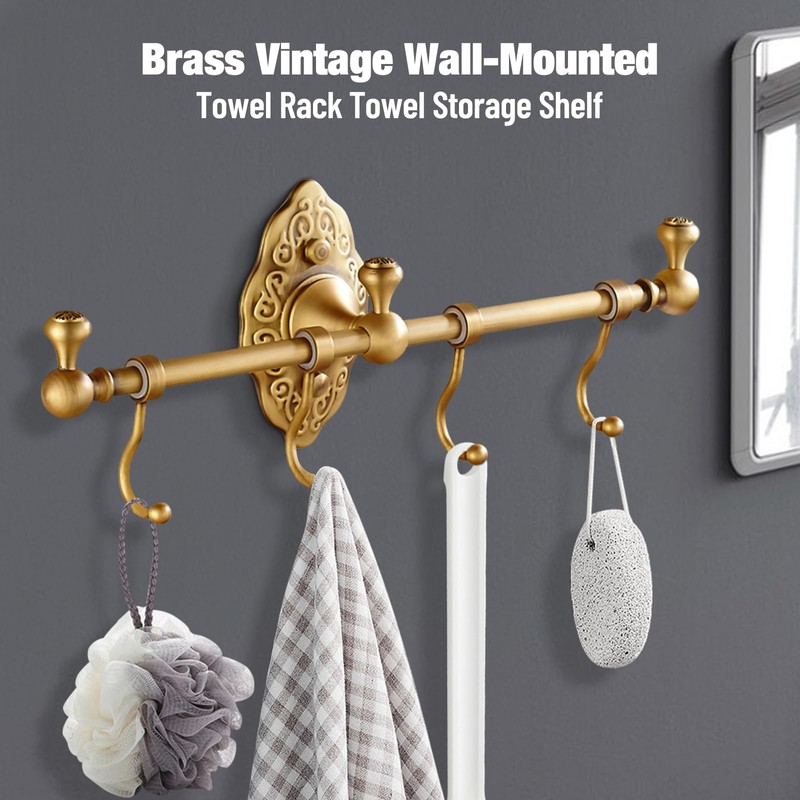 DDBESSIC Bathroom Towel Hook Rack, Bath Robe Hook Toilet Paper