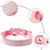 Rhinestone Puppy Collar, GLADFRESIT Adjustable Soft Leather Cat Collar, Cute