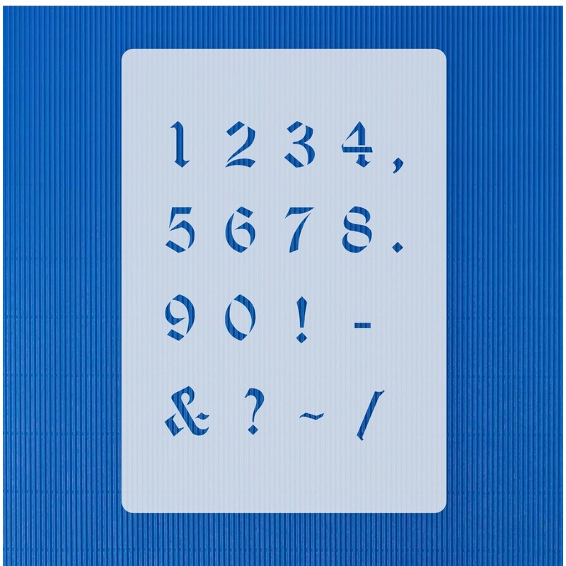 Stencil Set 002 Old Gothic Letters Alphabet Letters Large Small