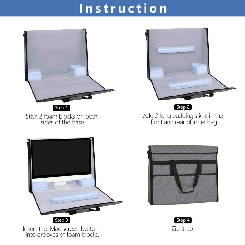 Damero Carrying Tote Bag Compatible with Apple 27" iMac Desktop