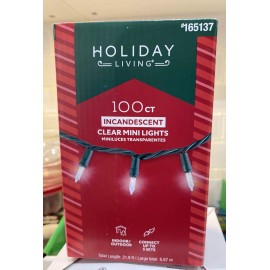 HOLIDAY LIVING 100 Count Mini Lights Clear Incandescent by HOLIDAY LIVING