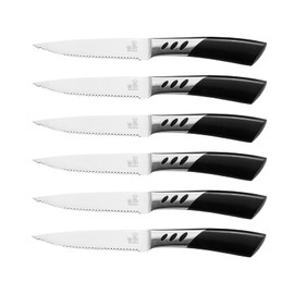 CHUSHIJI Steak Knives,Premium Steak Knives Set of 6, Stainless Steel Steak Knife Set, Serrated Steak Knives Dishwasher Safe
