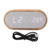 Wooden Alarm Clock USB Wireless Charging Wood LED Digital Display