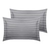 MOONLIGHT20015 Single Duvet Cover Set Reversible Stripes Satin Bedding Set