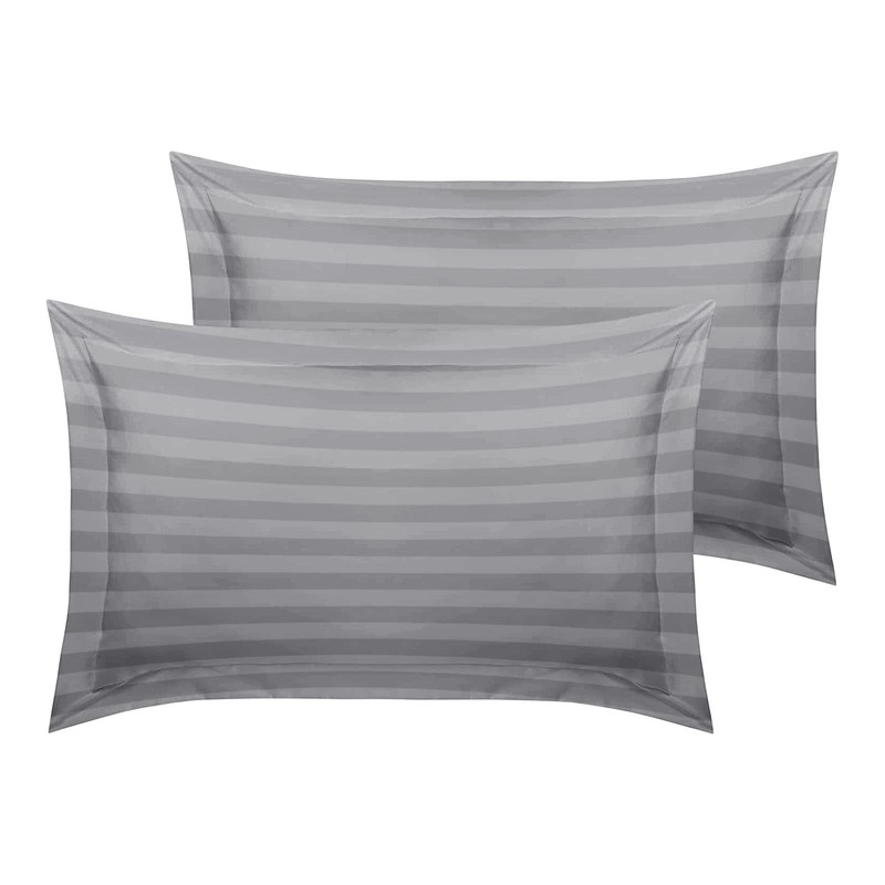 MOONLIGHT20015 Single Duvet Cover Set Reversible Stripes Satin Bedding Set