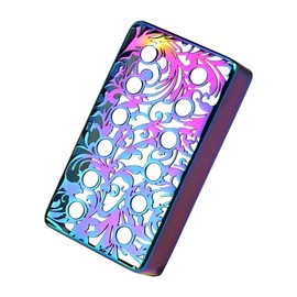 OVSAL Brass Electric Guitar Pickup Covers 52mm Pole Spcing 6 String Guitar Bridge Pickup Covers Humbucker Compatible with Les Paul Lp Electric Guitar Replacement Parts (Rainbow-colored)