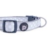 Petface Tonal Dots Print Dog Collar, Large, Light Grey