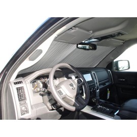 HeatShield, The Original Windshield Sun Shade, Custom-Fit for Ram 1500 Classic Truck (Standard Cab) 2019, 2020 Silver Series