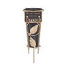 Black Graveside Memorial Flower Vase with Gold Stand - Grandad