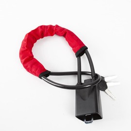 Car Steering Wheel Lock, Thick Cable Handlebar Lock, Universal Burglar Lock, with Three Keys, Suitable for Most Vehicles, SUVs, Golf carts, Trucks (red)
