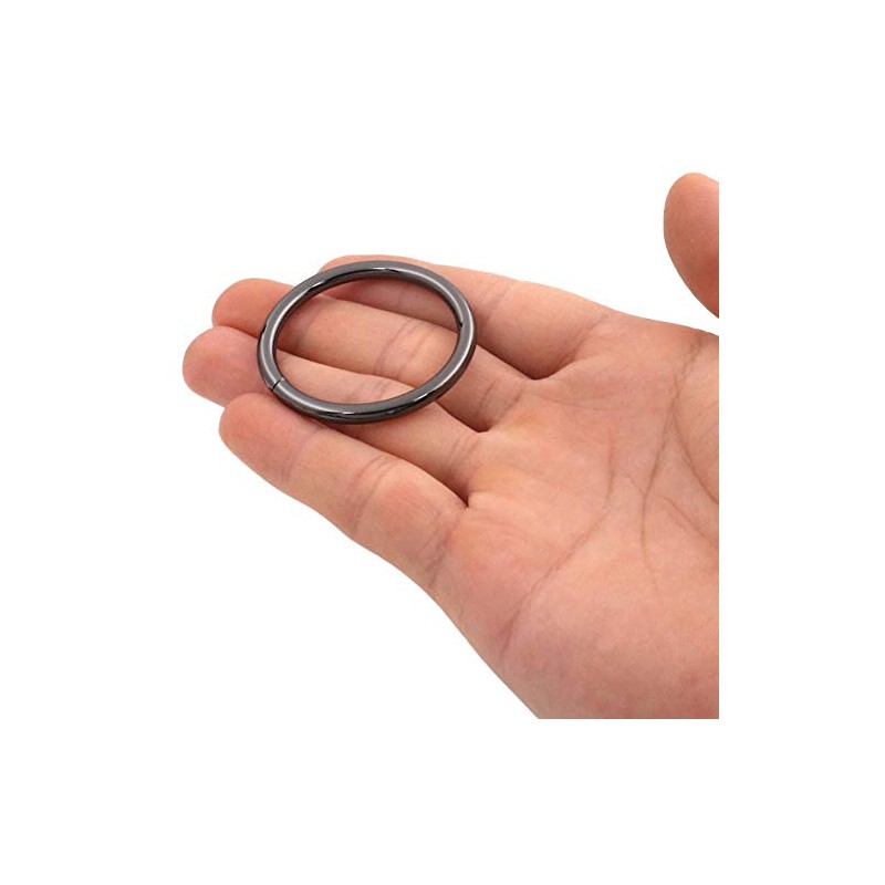 Amanaote Gun Black 1.5" Inner Diameter O Ring Non Welded
