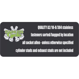 Stainless Cycle Honda CB100 CB125  XL100 CL125  Stainless Bolt Screw Engine Polished Set Kit