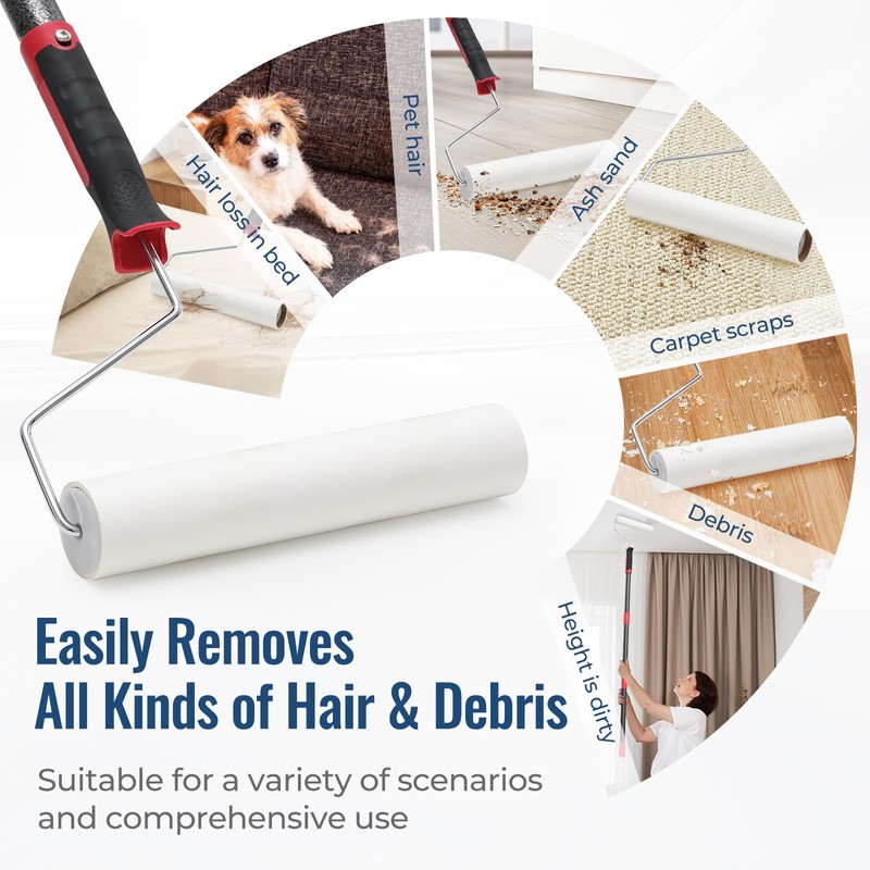 Lint Rollers for Pet Hair Extra Sticky, 9.45" Wide Large
