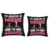 Vermi-Compost Vermicomp Worm Breeding Worm Farming Throw Pillow