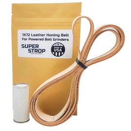 1X72 in. Leather Honing Strop Belts 1 inch Width fits 2X72 Belt Grinders (1 in. X 72 in.)