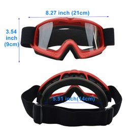 LJDJ Kids Dirt Bike Goggles Impact-Resistant Adjustable Child Youth ATV Motorcycle Off-Road Riding Motocross Racing Cycling Goggles Glasses for Boys & Girls