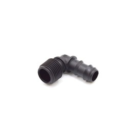 S&M 543890 16mm x 1/2" Drip Irrigation Elbow - Black