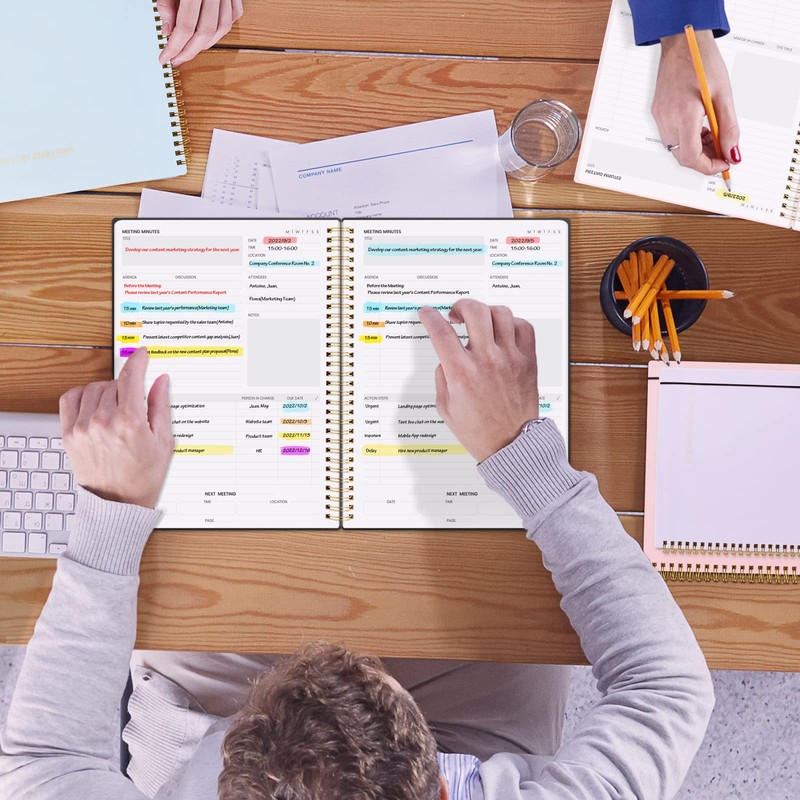 SUNEE Meeting Notebook for Work with Sticky Tabs - 160