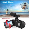 Rumyums Video Camera Camcorder YouTube 4K 48MP Vlogging Camera Recorder
