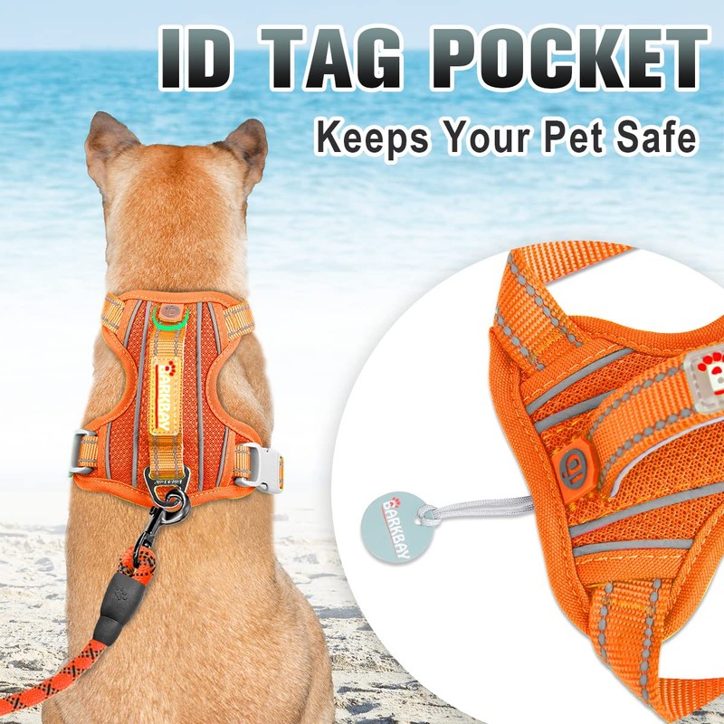 BARKBAY No Pull Dog Harness Large Reflective Dog Harness with