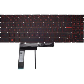 Replacement Keyboard for MSI Katana GF66 GF76 Pulse GL66 GL76 MS-1582 MS-1583 MS-17L1 MS-17H3 Series Laptop with Red Letters Backlit Keyboard US Layout