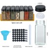 Skiileor Spice Rack Organizer with 28 Spice Jars, Black Lids，Spice
