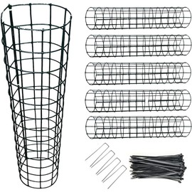 Andwarmth Tree Protectors-Tree Protectors from Deer,Tree Trunk Protector with Zip Ties & Metal Stakes,Tree Wraps to Protect Bark,Tree Tubes,Stacks Vertically & Horizontally for Various Size (8pcs)