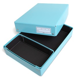 Plus FL-196SF 79-901 Heavy Duty Paper Metal Blue Ogubako with Divider Box