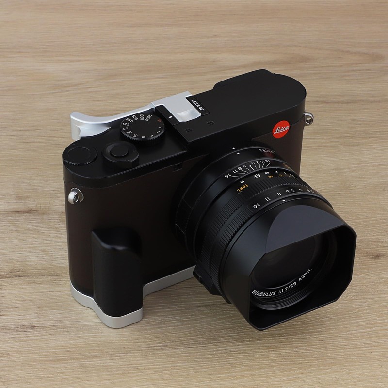 Haoge THB-QS Thumb Up Grip Silver Thumb Rest Black Camera