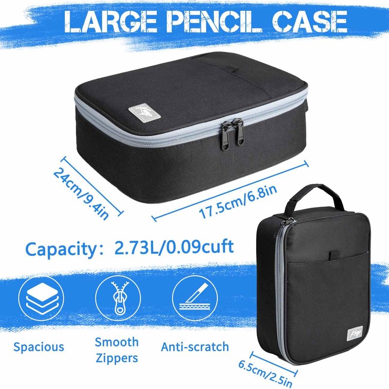 Kasgo Large Pencil Case, 54 Slots Stationary Pencil Pouch with