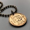 1983 Mexico 20 Centavos coin pendant Olmec colossal heads statue
