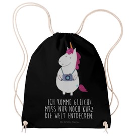Mr. & Mrs. Panda Unicorn Photographer Sports Bag, black