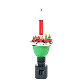 Roman Christmas Train Bubble Night Light, 7"H, Plastic