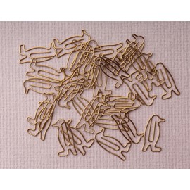 SOWAKA 30 Pcs Penguin Bookmarks Metal 3.2 x 1.6 cm Small Cute Paper Clips Supplies for Students Journaling Notebook Document Organization School Office Accessories (Gold)