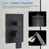 Shower Faucet Set With 8" Shower Head And Handheld Black