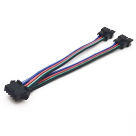 Vrabocry 5pcs 15 cm 5pin SM Splitter JST Connector 1 to 2 Male and Female for 5050/3528 RGBW LED Strip