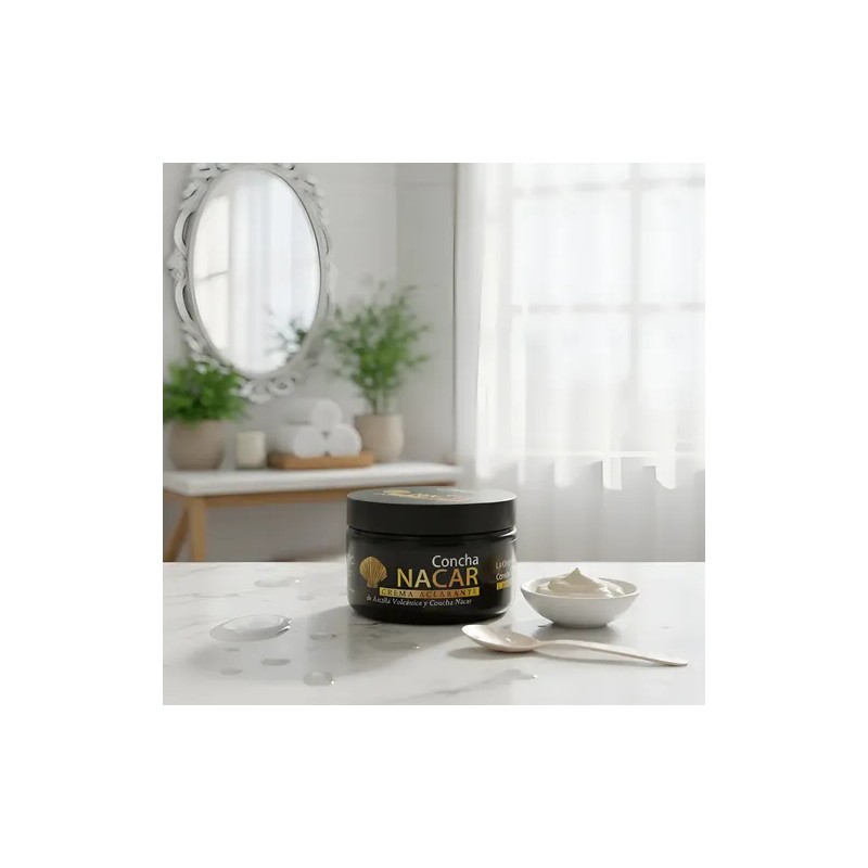 Crema Aclarante Con Arcilla Volcánica Y Concha Nácar